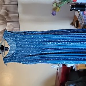 Plus Size Croft & Barrow Smocked sleeveless, Swing Midi Dress with pockets, 2x